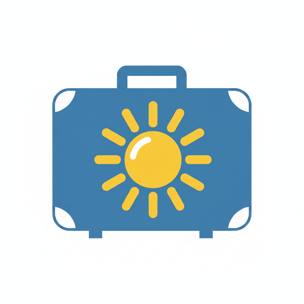 Valigia + sole grafica
